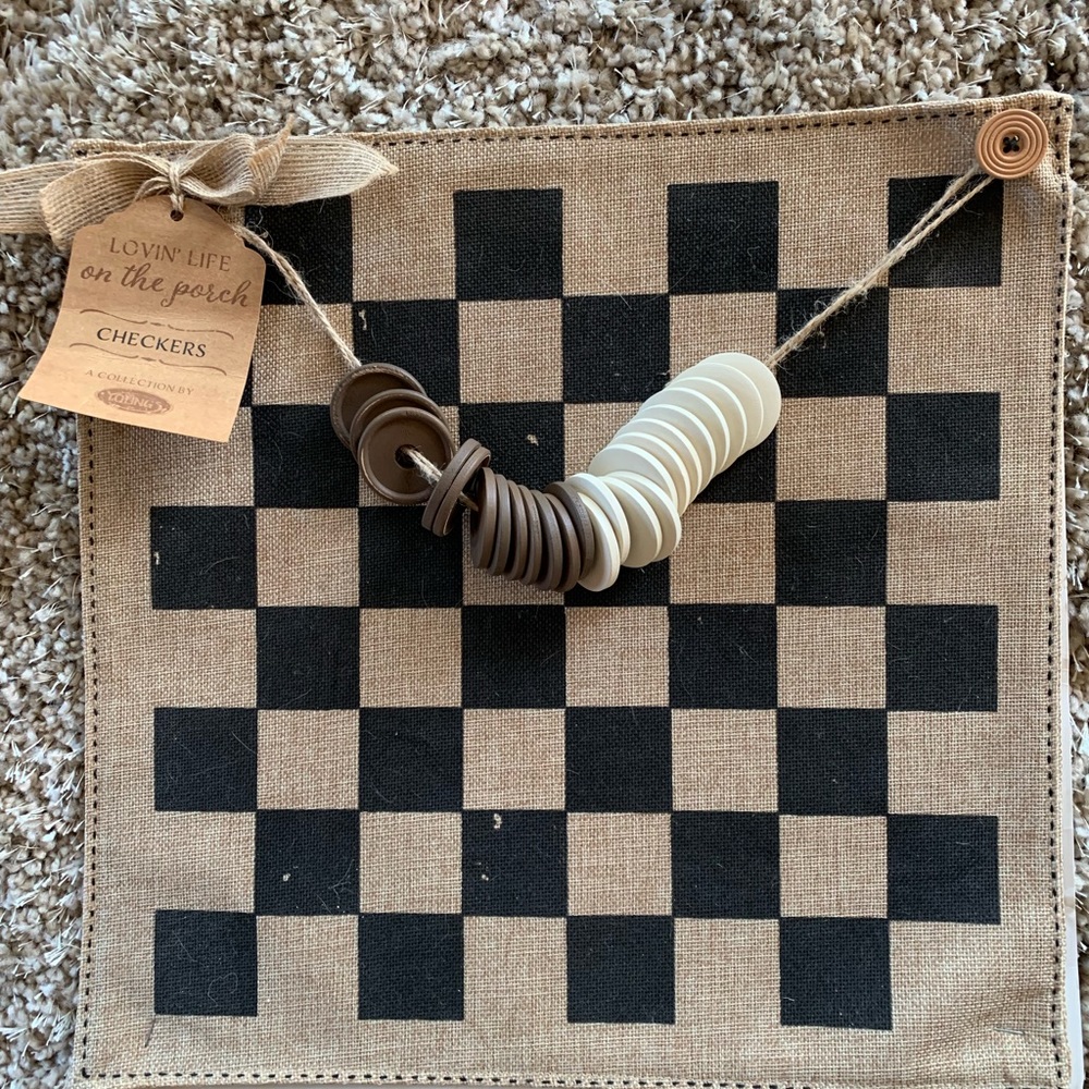 Checkers on the porch